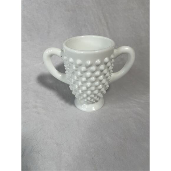 Unbranded Other - Vintage Milk Glass "Hobnail" Footed Sugar